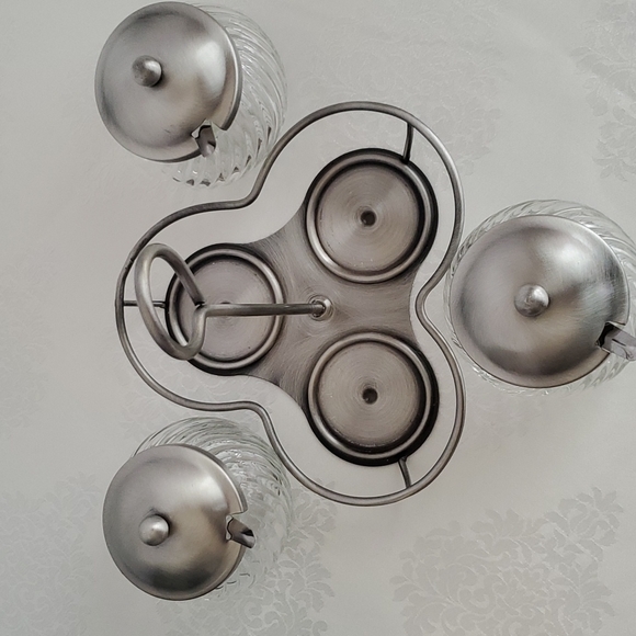 Winchester Three-jar Condiment Server with Spoons - Picture 7 of 11